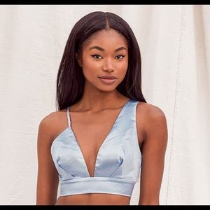 Lulus satin crop top